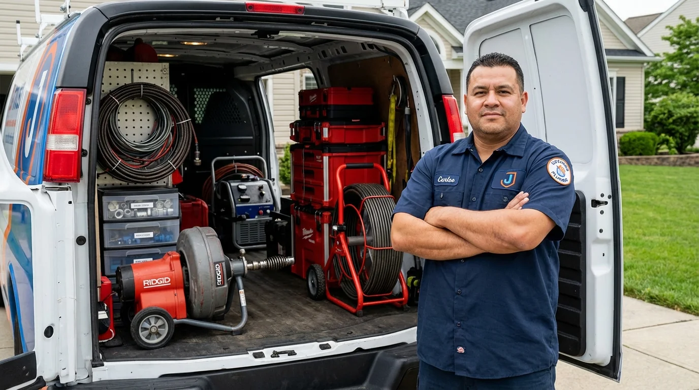 Professional drain cleaning equipment and Johns Plumbing LLC plumber in Sebastopol